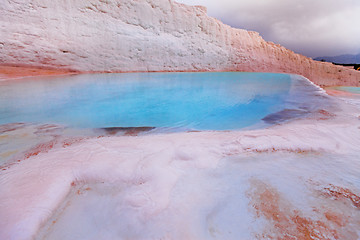 Image showing Travertine hills in Hierapolis near Pamukkale, Turkey