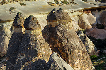 Image showing Fairy houses stone cliffs