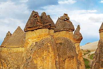 Image showing Fairy houses stone cliffs