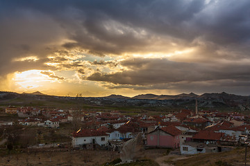 Image showing View on turkish village in the evening