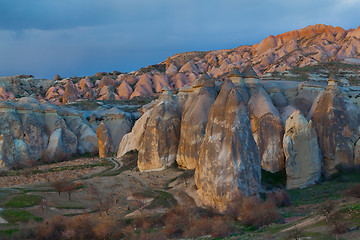 Image showing Fairy houses stone cliffs