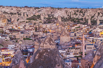 Image showing Sunrise in Goreme city, Turkey