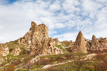 Image showing Natural stone fortress in Uchisar