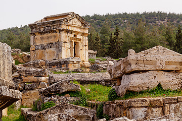 Image showing Ruins of ancient city, Hierapolis near Pamukkale, Turkey