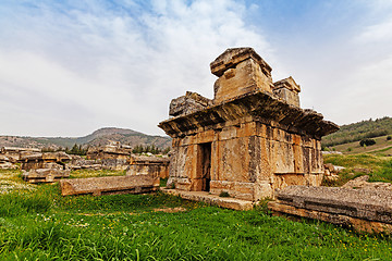 Image showing Ruins of ancient city, Hierapolis near Pamukkale, Turkey