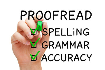 Image showing Positive Proofread Checklist Concept