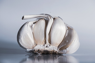 Image showing Half a garlic bulb