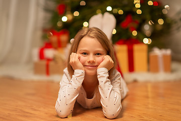 Image showing smiling girl at christmas home