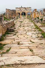 Image showing Ruins of ancient city, Hierapolis near Pamukkale, Turkey