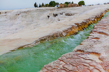 Image showing Travertine hills in Hierapolis near Pamukkale, Turkey