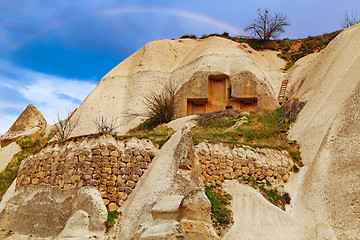 Image showing Fairy houses stone cliffs