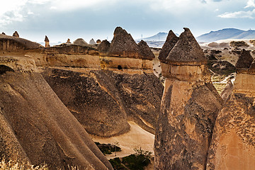 Image showing Fairy houses stone cliffs