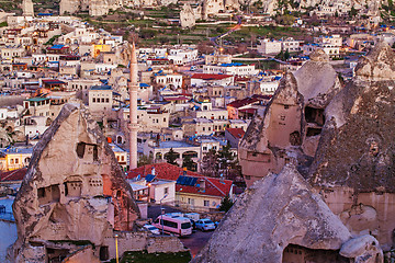 Image showing Sunrise in Goreme city, Turkey