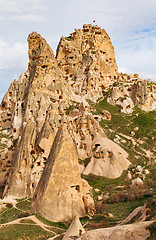 Image showing Natural stone fortress in Uchisar