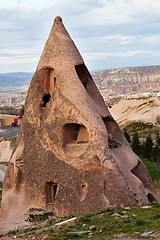 Image showing Natural stone fortress in Uchisar