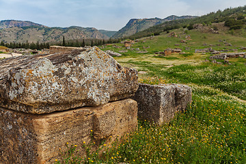 Image showing Ruins of ancient city, Hierapolis near Pamukkale, Turkey