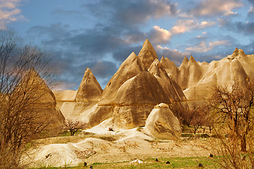 Image showing Stone cliffs looks like a Fairy houses in Love valley