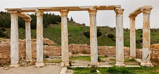 Image showing Ruins of ancient city, Hierapolis near Pamukkale, Turkey