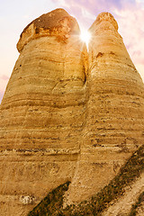 Image showing Stone cliffs looks like a Fairy houses in Love valley