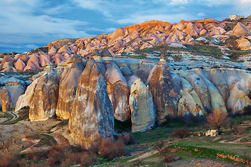 Image showing Fairy houses stone cliffs