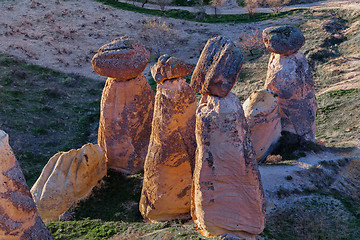 Image showing Fairy houses stone cliffs