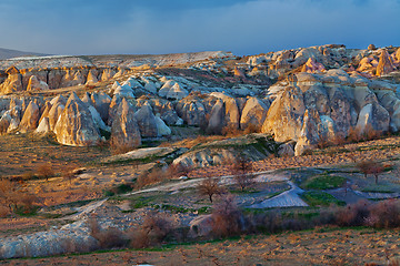 Image showing Fairy houses stone cliffs