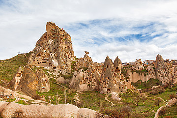 Image showing Natural stone fortress in Uchisar
