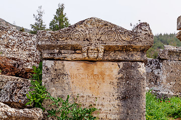 Image showing Ruins of ancient city, Hierapolis near Pamukkale, Turkey