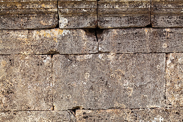 Image showing Texture of stone wall in ancient city, Hierapolis