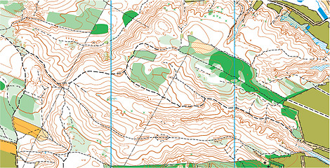 Image showing Abstract color vector topographic highly detailed map