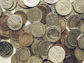 Image showing Vintage Pound coins