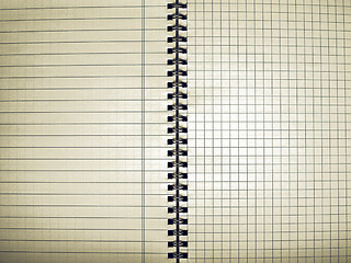 Image showing Vintage looking Blank notebook page