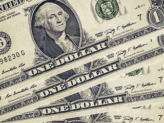 Image showing Vintage Dollar notes 1 Dollar