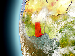 Image showing Ghana on planet Earth from space