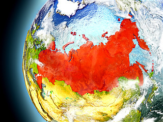 Image showing Russia on planet Earth from space