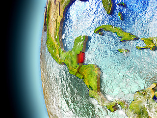 Image showing Belize on planet Earth from space