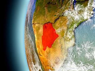 Image showing Botswana on planet Earth from space