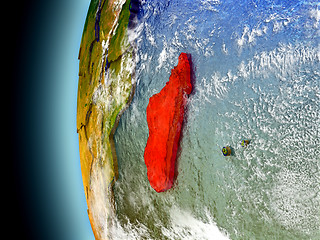 Image showing Madagascar on planet Earth from space