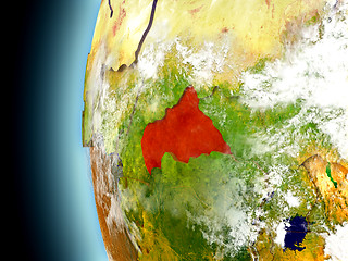 Image showing Central Africa on planet Earth from space