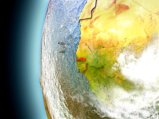 Image showing Gambia on planet Earth from space