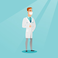 Image showing Doctor giving thumbs up vector illustration.