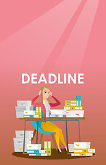 Image showing Businessman has a problem with a deadline.
