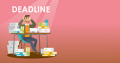 Image showing Businessman has a problem with a deadline.