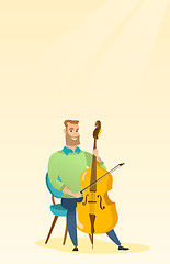 Image showing Man playing the cello vector illustration.