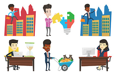 Image showing Vector set of business characters.