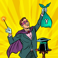 Image showing Magician with yen money