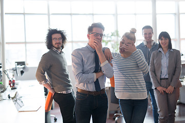 Image showing Portrait of a business team At A Meeting