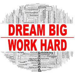 Image showing Dream big word cloud