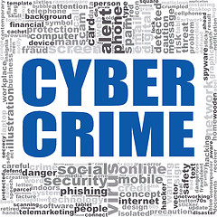 Image showing Cyber crime word cloud