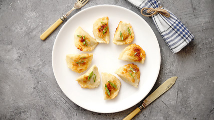 Image showing Fried dumplings with meat